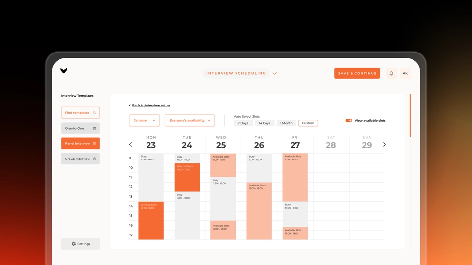 Job Interview Scheduling